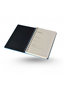 Spiralli Tarihsiz Termo Deri Kapaklı Krem Kağıt 13x21 cm Promosyon Defter